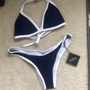 Brand New Zaful Navy Blue Bikini, size M
